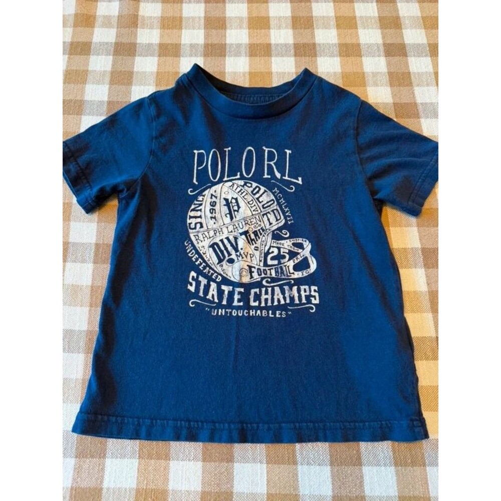 Polo Ralph Lauren Navy Football Tee